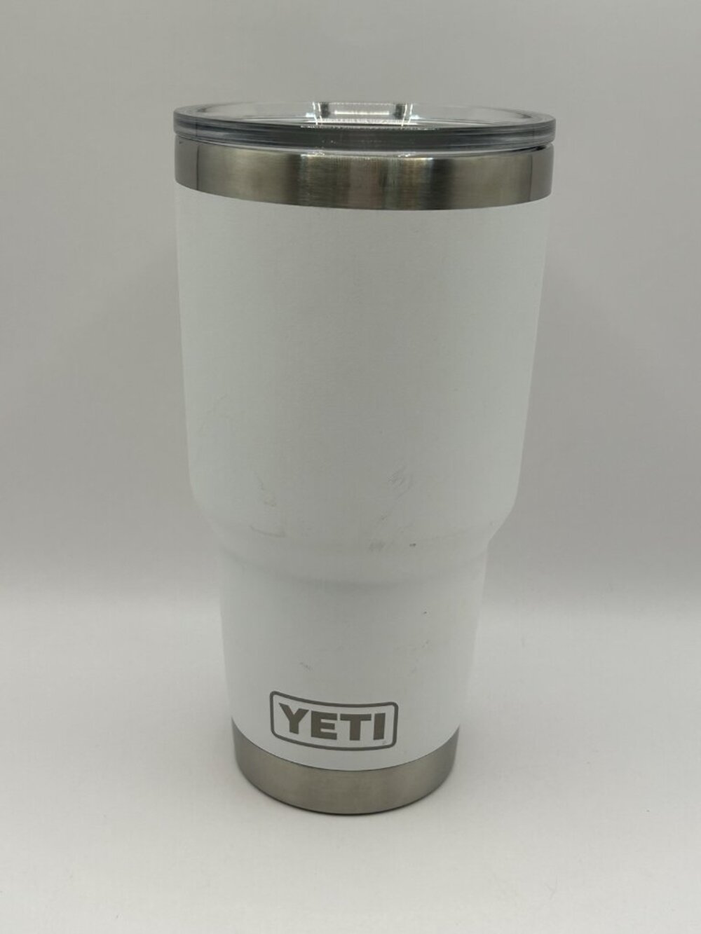 Yeti 30 oz Stainless Steel Rambler Tumbler White Silver With Straw Lid No Straw